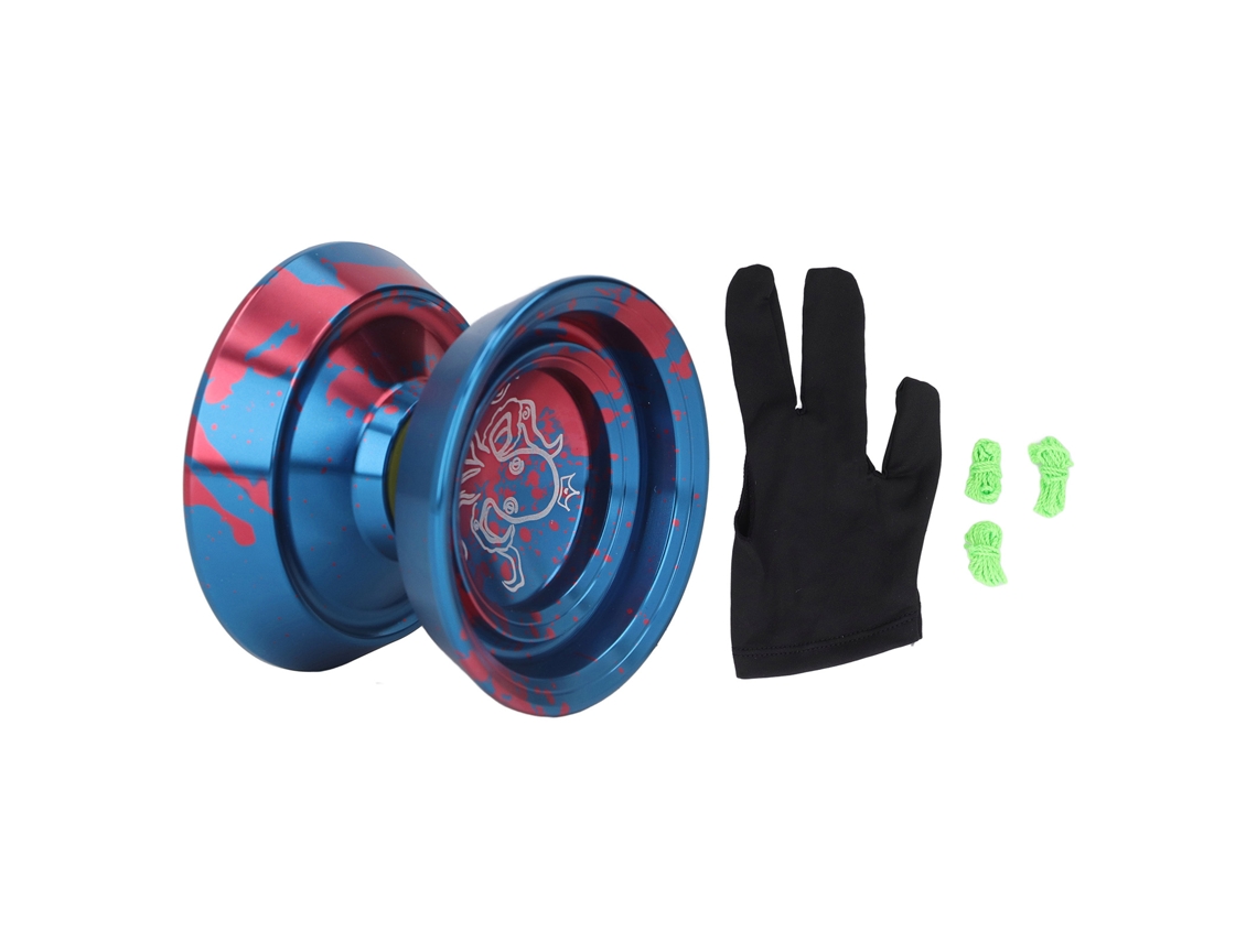 Yoyo Profesional No Responsivo Con Cuerdas De Repuesto Para Niños - Rojo Y Azul
