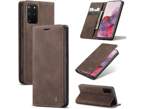 Carcasa Samsung S20 Plus Livro Caseme Elite Marrón