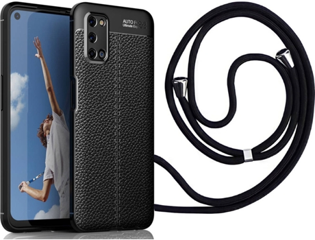 Funda OPPO A52 Rugged Leather con Collar Negro