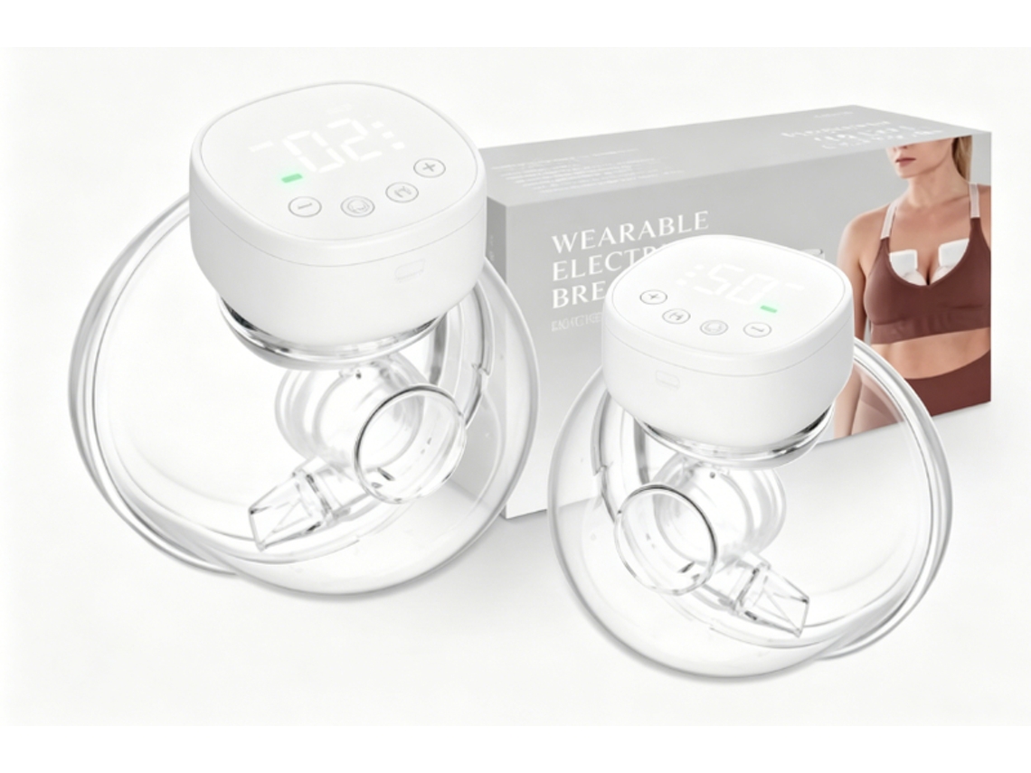 Extractor De Leche 376 Doble Lcd Blanco 1200mah Recargable Ahorro De Tiempo