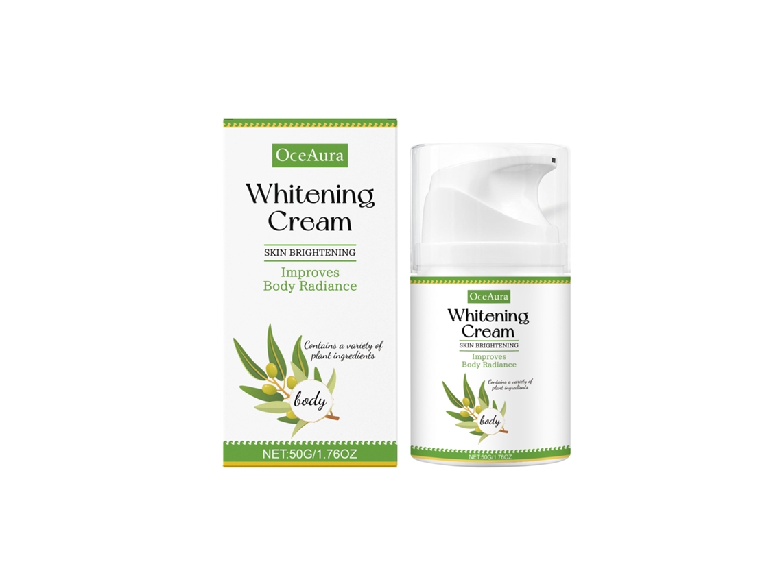 Crema corporal hidratante y blanqueadora eficaz para una piel radiante.