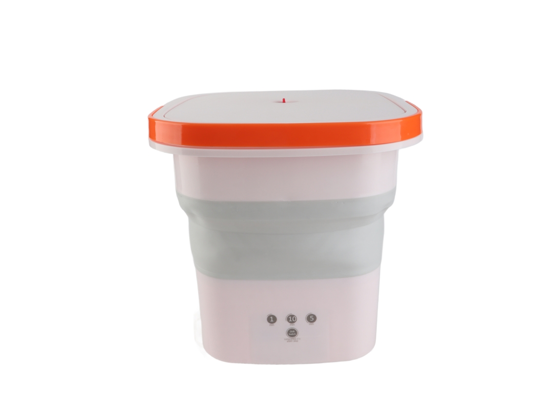 Lavadora Plegable De 4,5 Litros Con 3 Ajustes De Temporizador Y Cubo De Desagüe Para Viajes.