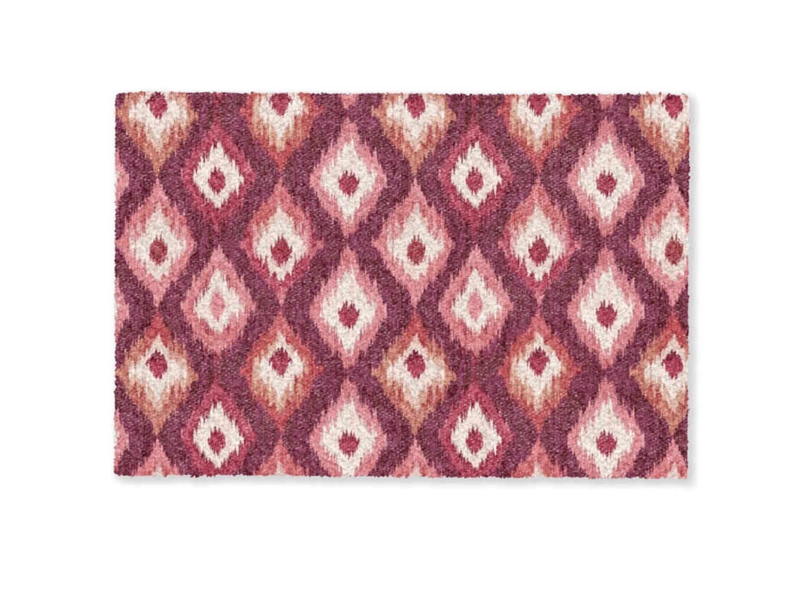 Felpudo Formas De Diamante - Rosa - Patrón - Textura 60x40