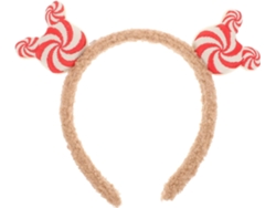 Diadema Navideña Roja Con Un Gran Molino