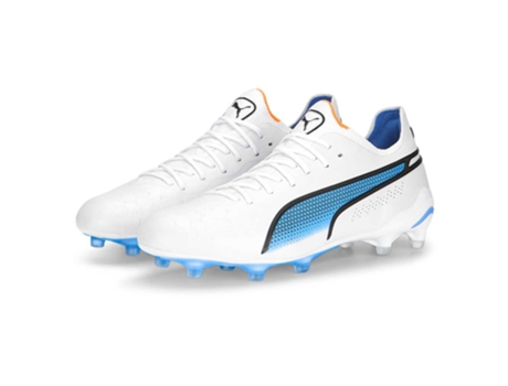 Botas de fútbol Unisex para Fútbol PUMA King Ultimate Fg Blanco (39)