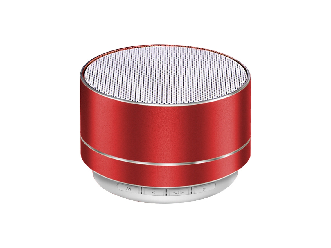 Altavoz Bluetooth inalámbrico, entrada auxiliar, función de llamada, tarjeta TF, alta fidelidad Mdug (rojo)