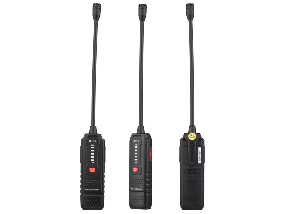 Detector Portátil De Gas Combustible Habotest Ht66 Con Sonda Larga Y Alarma Ppm Para Metano