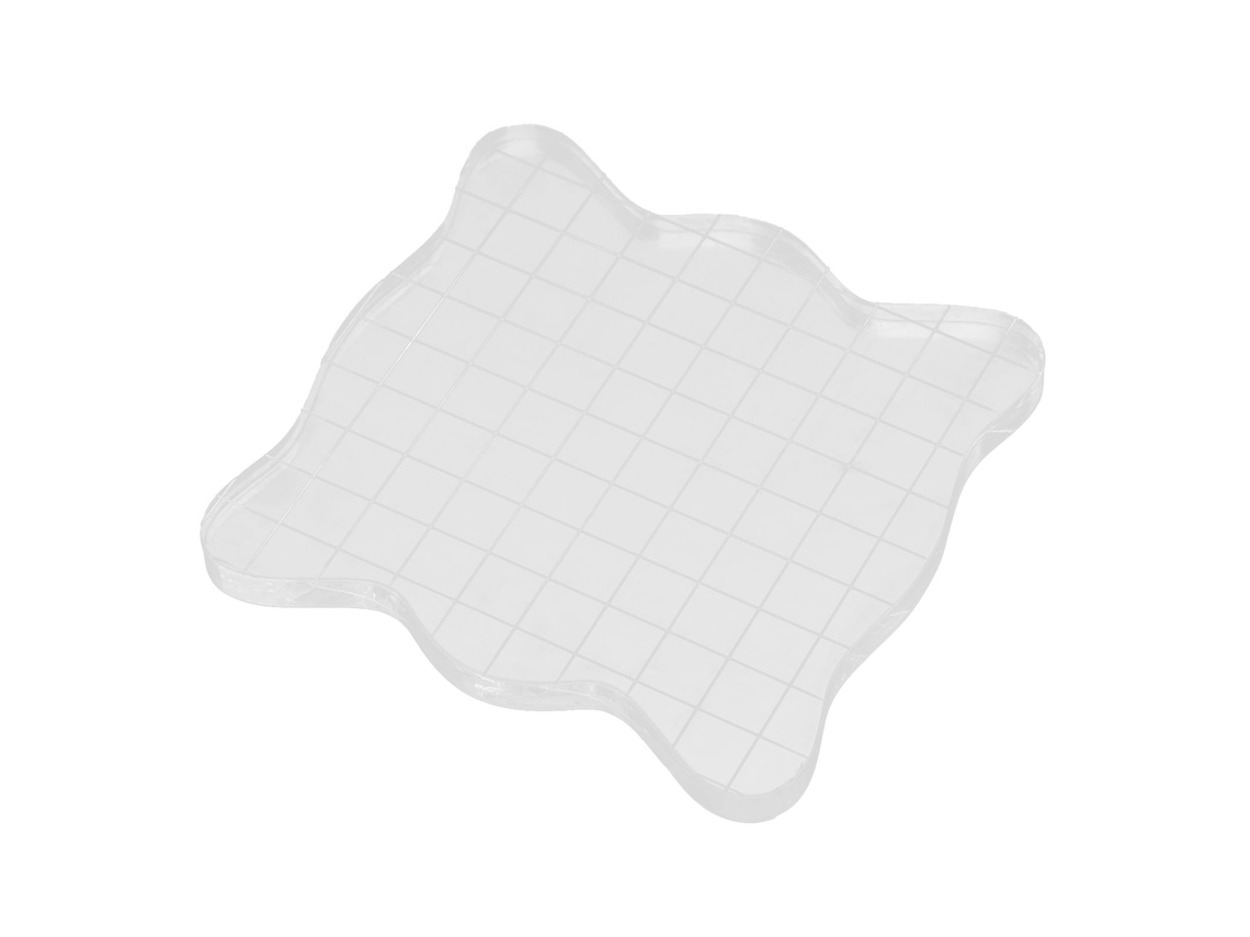 Almohadilla De Sellado Acrílica Con Cuadrícula De 10x10 Cm Para Scrapbooking Y Tarjetas Hechas A Mano.