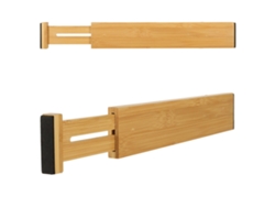 Organizador De Cajones Separador De Bambú Ajustable 43x6x1,5cm 1 Pieza