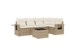 Maison Exclusive - Juego De Sofás Jardín Con Cojines 6 Pzas Ratán Sintético Beige