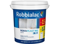 Pintura Acuosa Mate ROBBIALAC Robbiplast NG 2 en 1 (Blanco - 15 L)