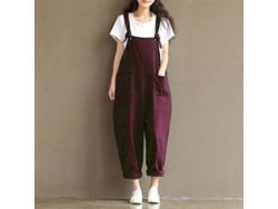 Mono Informal Holgado De Algodón Para Mujer Con Tirantes Para Verano, Primavera Y Otoño.