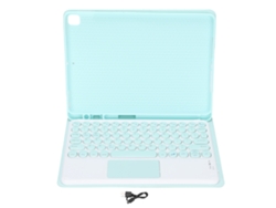 Funda Con Teclado Inalámbrico Y Cubierta De Silicona Para Ipad Ios Air 10.5/pro 10.5 De 10 Pulgadas, Color Verde.