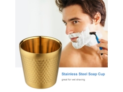 Taza De Jabón De Acero Inoxidable Para Afeitar Cuchilla Barbilla Herramienta De Afeitado Húmedo Para Hombres