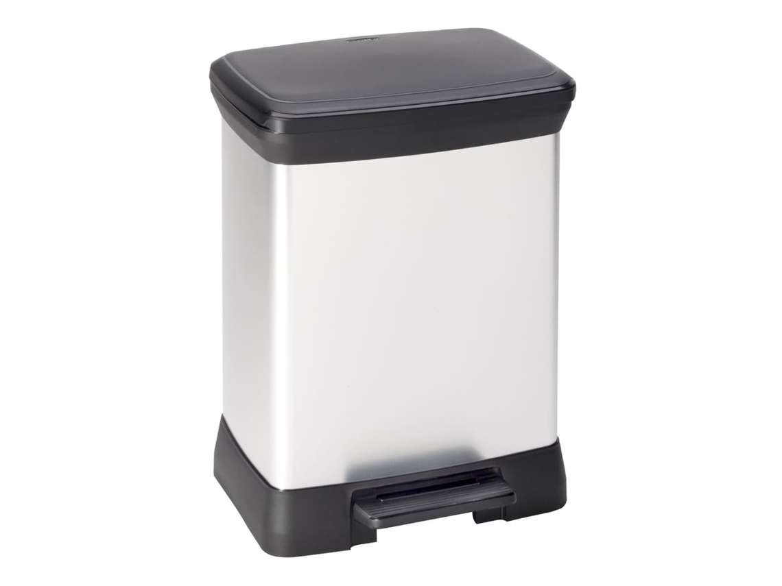 Cubo de basura CURVER Plateado Plástico (39x29x50.5 cm)