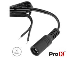 Cable de alimentación CC macho de 5,5 x 2,5 mm, 1 m PRO K