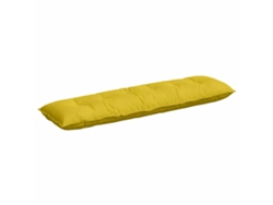 Cojín De Espalda Amarillo 180 X 50 Cm Tela De Pana