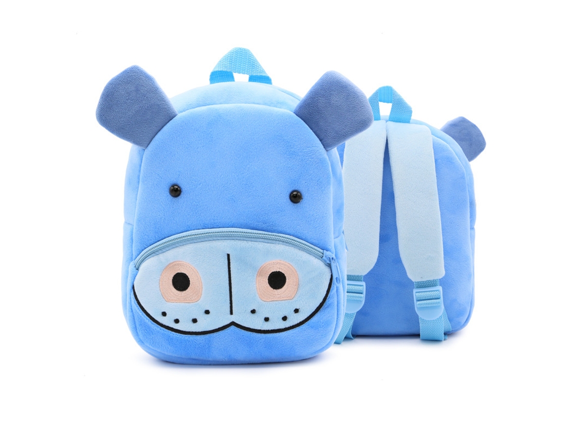 Mochila De Animais De Desenho Animado Mochila De Criança Mochila De Pelúcia Do Jardim-De-Infância Hipopótamo Animal
