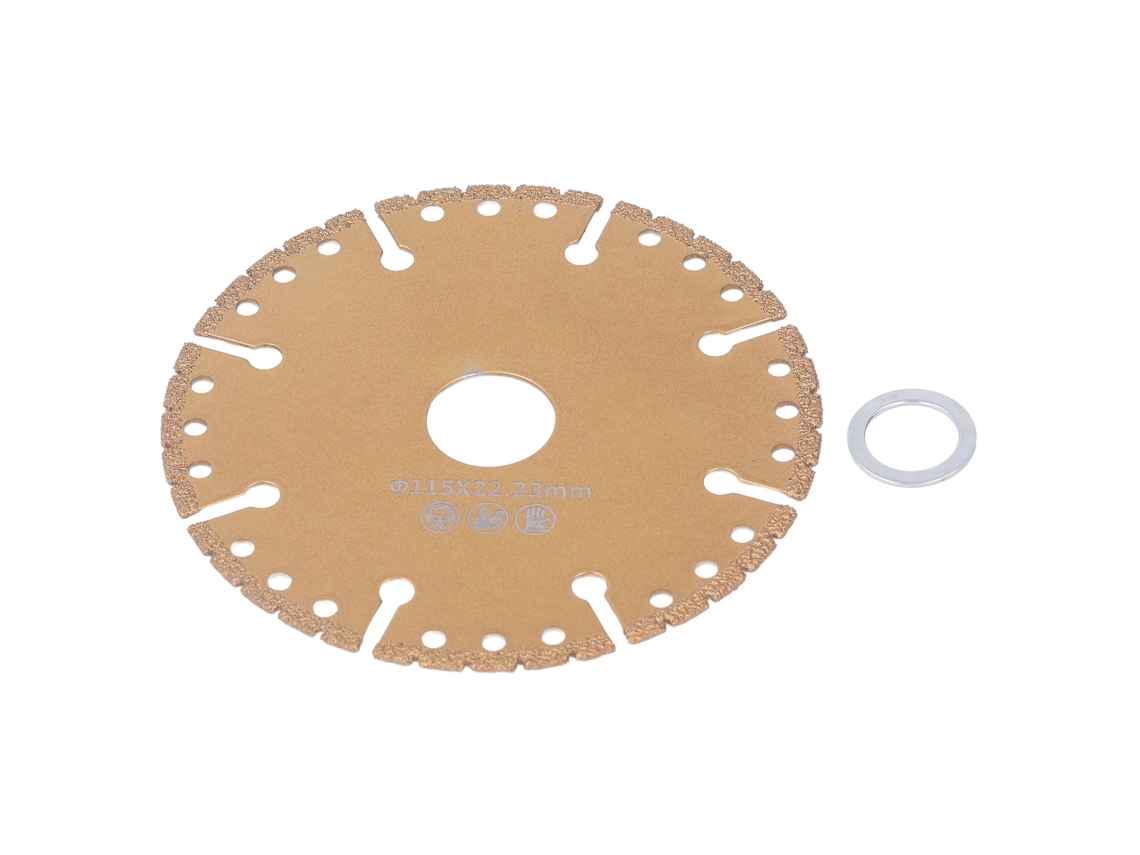 Disco de serra diamantado segmentado multiuso para pedra e alvenaria, disco circular de 115 x 22,23 mm