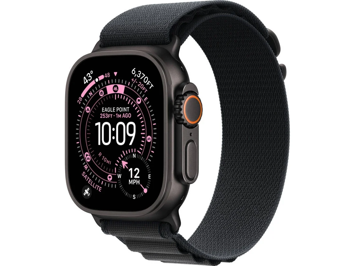  APPLE Watch Ultra 3 GPS + Cellular 49 mm Titanio Negro con Loop Alpine Negro (Tamaño M)
