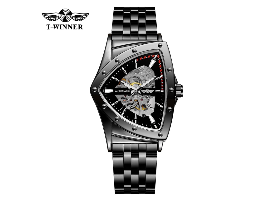 (estilo 6) Relógio Mecânico Casual Moderno Com Pulseira De Aço Esqueletizada Com Triângulos.