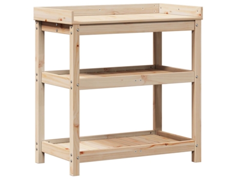 Mesa de plantación con estantes madera pino VIDAXL (82,5x45x86,5 cm)