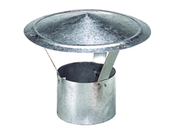 WOLFPACK LINEA PROFESIONAL sombrero galvanizado para estufa, chimenea, extracción de humos, para tubo ø 100 mm.