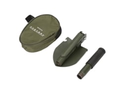 Pá militar dobrável de aço com bolsa para camping, trilhas e pesca ao ar livre.