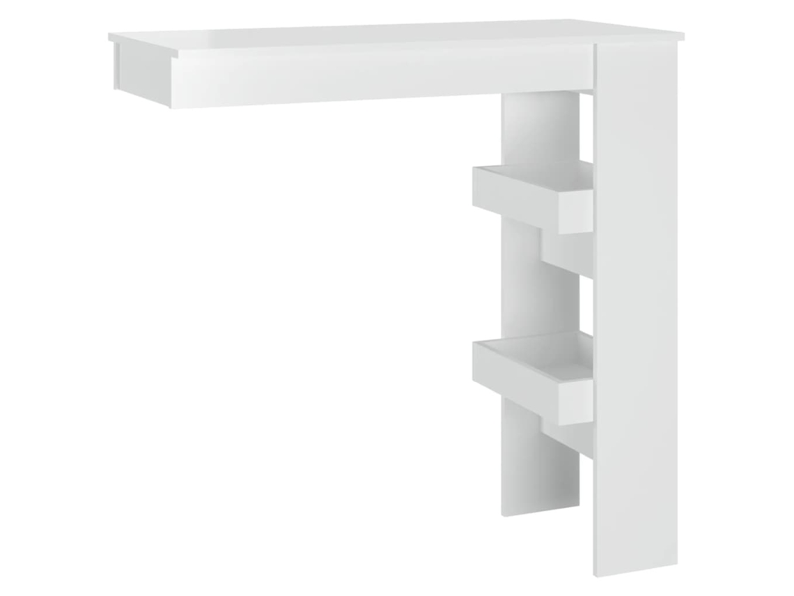 Mesa de bar de pared MAISON EXCLUSIVE en madera blanca brillante (102 x 45 x 103,5 cm)