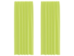 Maison Exclusive - Cortinas De Gasa Con Bolsillos Para Varillas 2 Uds. Verde