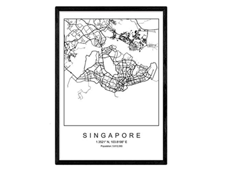 Lámina NACNIC Mapa Singapore (A3)