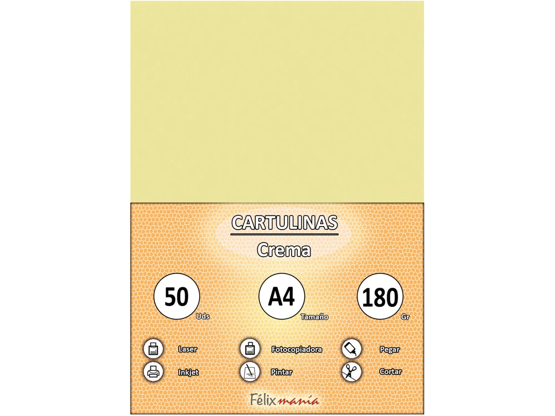 Cardboard 180Gr A4 Cream 50 Hojas