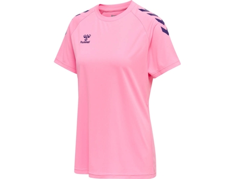 Camiseta para Mujer HUMMEL Core Poly Rosa para Multideportes (L)