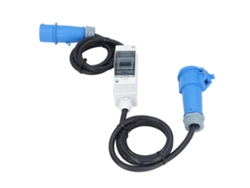 Toma de corriente Cee de 3 pines y 16 A con medidor eléctrico digital LCD para autocaravanas y coches eléctricos (220-250 V)