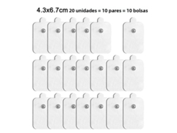 (20 Piezas) Parche De Gel De Pulso Autoadhesivo Tens Parche De Electrodo De Estimulación Eléctrica Ems