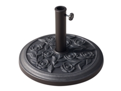 Base Para Sombrilla De Jardín De 9 Kg Soporte De Parasol Redondo De Resina Para Postes De 38mm/48mm Ø45,5x31 Cm Bronce