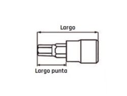 TENGTOOLS 117440602 Vaso 1/2 Torx Con Punta Tx45 Larga M122245T-C