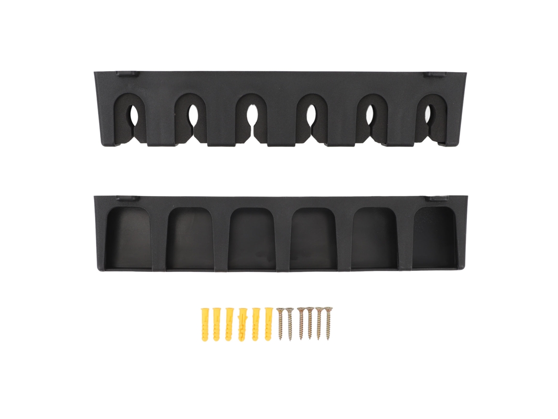 2pcs Porta Cañas De Pesca Vertical De Plástico Eva Montado En Pared Para Almacenar 6 Cañas En Garaje