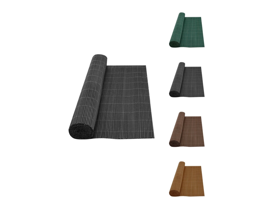 Mimbre Artificial Con Tratamiento Anti-Uv Y 90% de Ocultación Varillas Pppe En Colores Verde Beige Marrón Y Gris Gris 1 5X3M JARDIN202