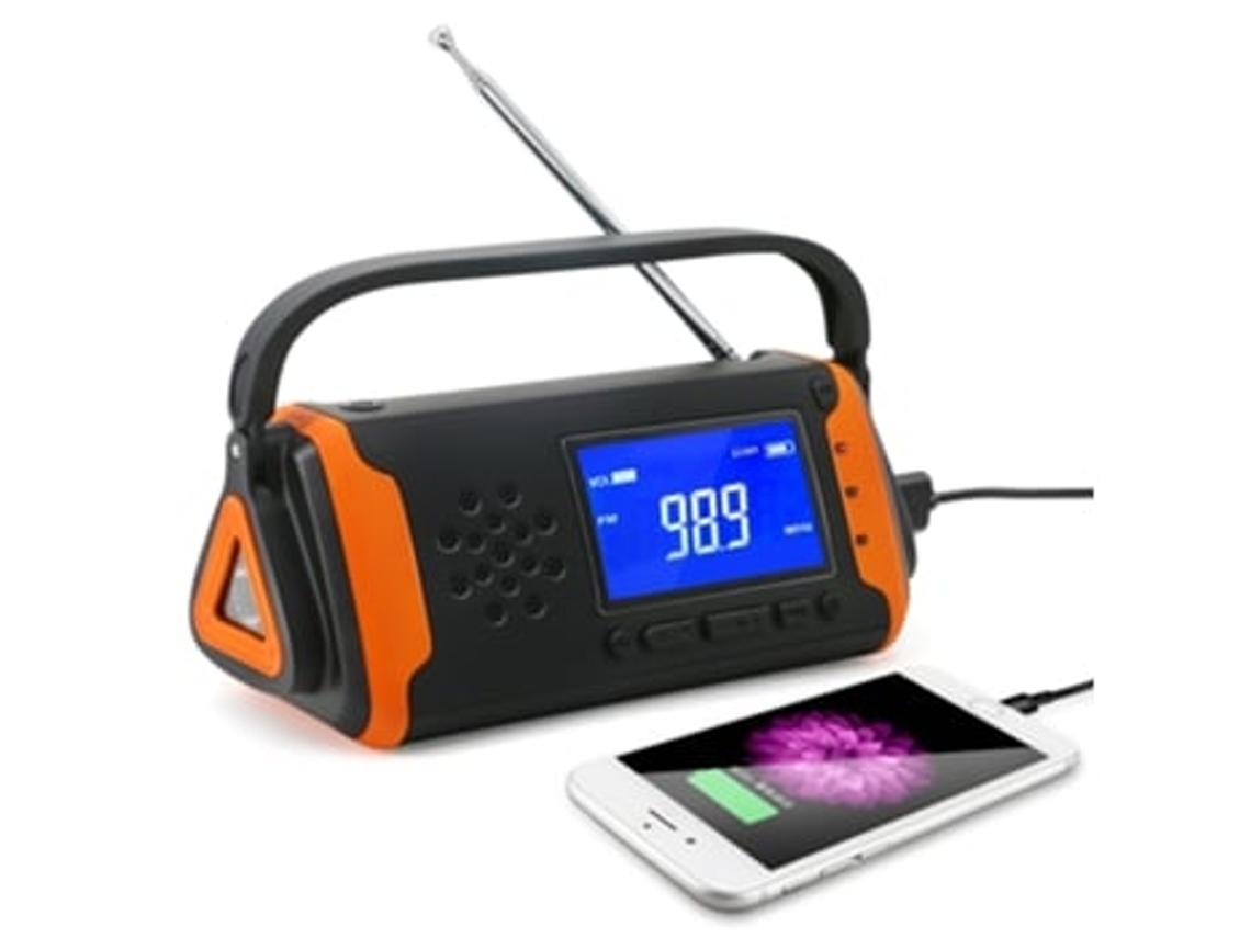 Nödradio Delux 4000mah Powerbank Dinamo Vevradio Solcell Trippe Wellngs Wellngs Panoona