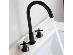 Grifo De Lavabo, Sobrepuesto 700 En Latón Negro, Colección Erymanthe
