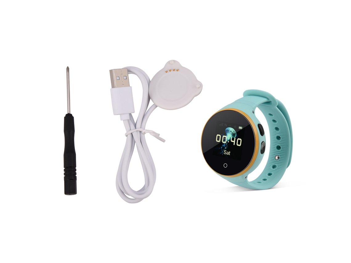 Pulsera Inteligente Para Niños Con Rastreador Gps Y Reloj Seguro Sos Anti-pérdida Color Verde