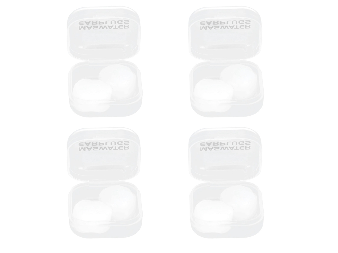 8 Tapones Para Los Oídos Reutilizables Para Nadar, De Silicona Suave, Con Reducción De Ruido Y Transparentes.