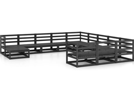 Conjunto 12 de muebles de jardín VIDAXL madera maciza de pino