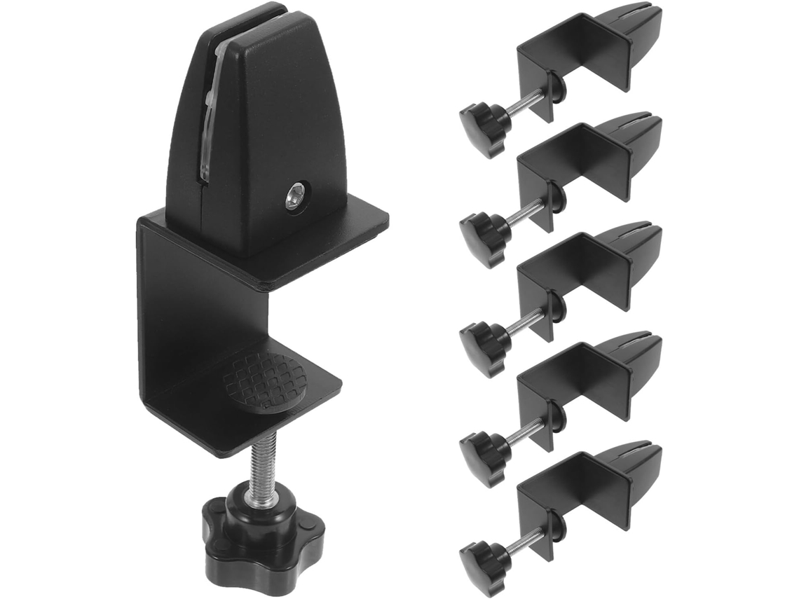Juego de 6 abrazaderas divisorias de mesa ajustables, soporte para monitor de aleación metálica SFUSHOS