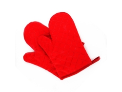 2026-42049-guantes De Horno De Silicona Resistentes Al Calor Con Relleno De Algodón Reciclado Flexible Antideslizante Para Cocina 1 Par Rojo