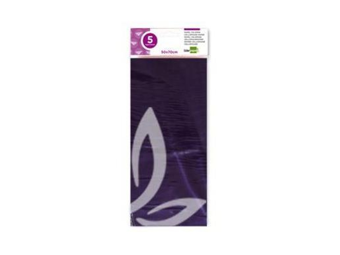 Papel Celofane Liderpapel 50X70Â Cm 22G/M2 Bolsa de 5 Folhas Violeta