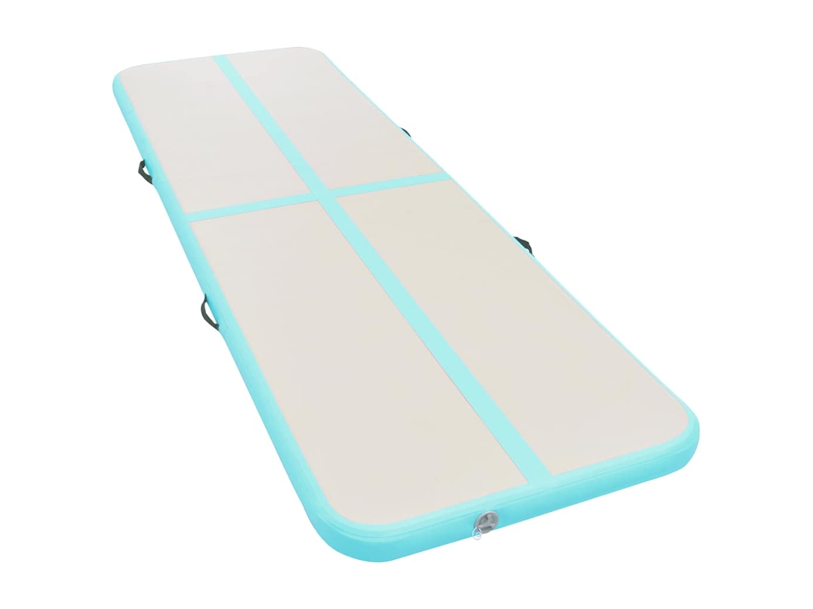 Esterilla Inflable De Gimnasia Y Bomba 500x100x10 Cm Pvc Verde