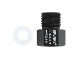 Adaptador de cilindro de refrigerante negro TR21x4 para W21.8 14