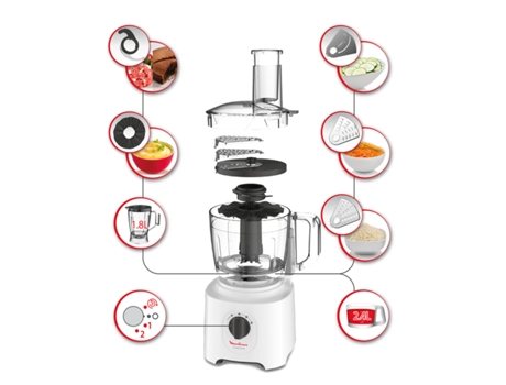 MOULINEX FP246110 robot de cocina 2,4 L Blanco 700 W